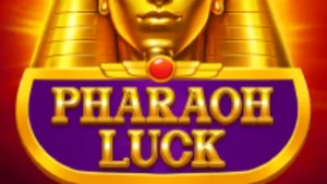 Tampilan visual slot Pharaoh Luck dengan latar belakang piramida Mesir yang megah.